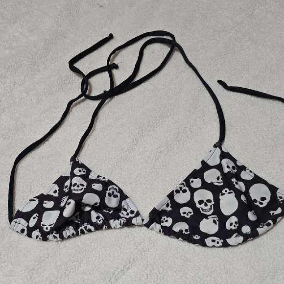 Skull Print Bikini Top - Picture 1 of 4